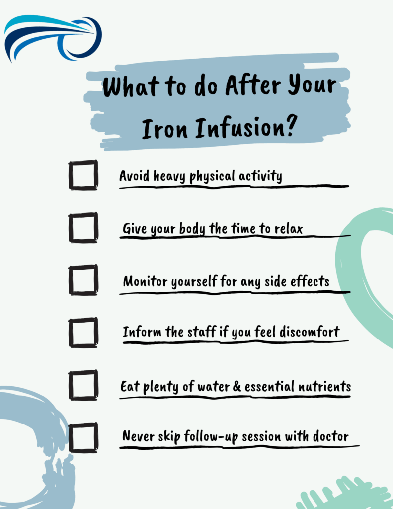 Tips for after your iron infusion