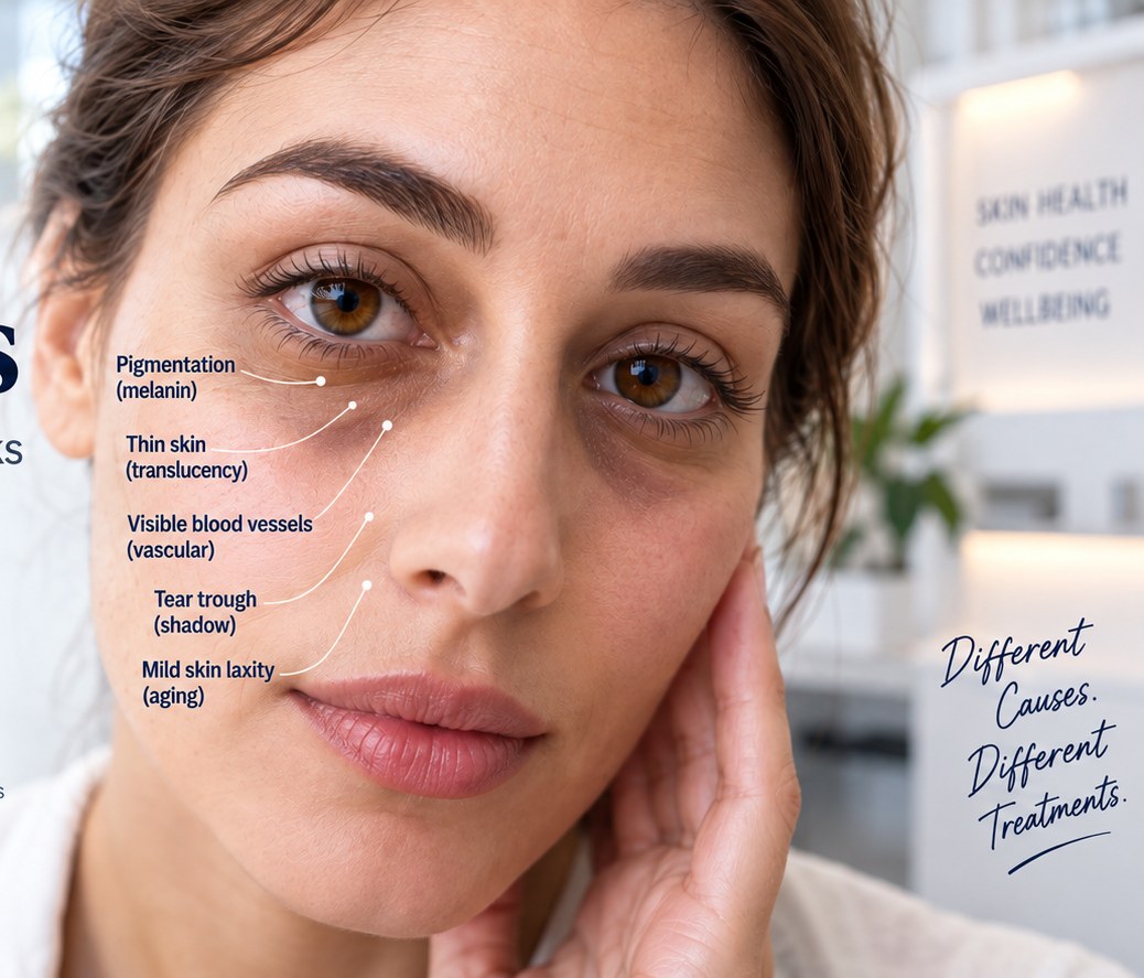 Close-up of the under-eye area